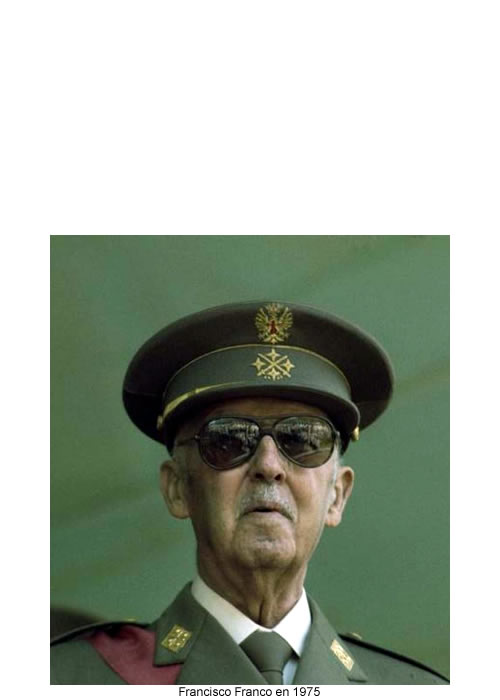 El fallecido jefe del estado español, Francisco Franco ha gobernado España de forma dictatorial durante casi 40 años.